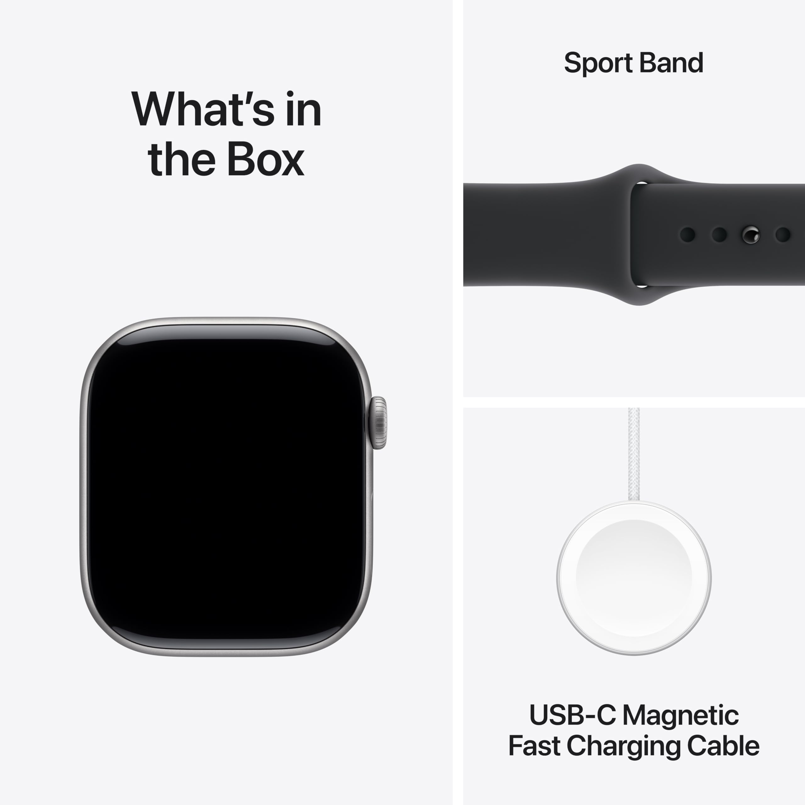 Apple Watch Series 11 [GPS 42mm] Smartwatch with Jet Black Aluminum Case with Black Sport Band - S/M. Sleep Score, Fitness Tracker, Health Monitoring, Always-On Display, Water Resistant