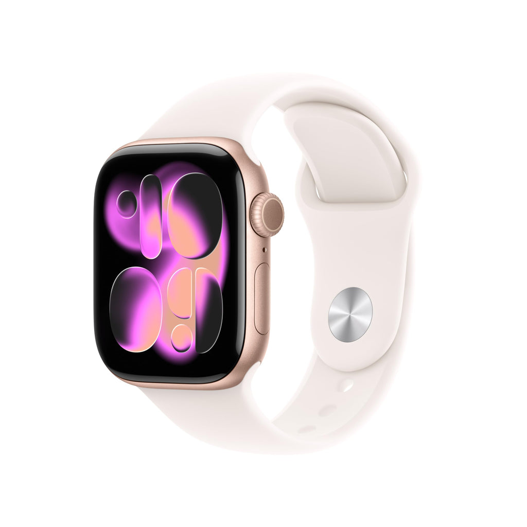 Apple Watch Series 11 [GPS 42mm] Smartwatch with Jet Black Aluminum Case with Black Sport Band - S/M. Sleep Score, Fitness Tracker, Health Monitoring, Always-On Display, Water Resistant