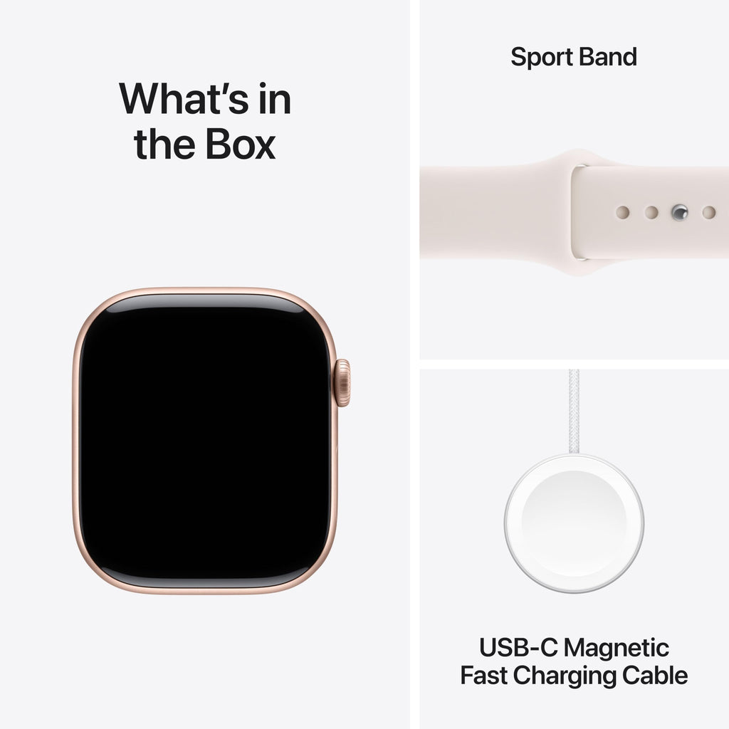 Apple Watch Series 11 [GPS 42mm] Smartwatch with Jet Black Aluminum Case with Black Sport Band - S/M. Sleep Score, Fitness Tracker, Health Monitoring, Always-On Display, Water Resistant
