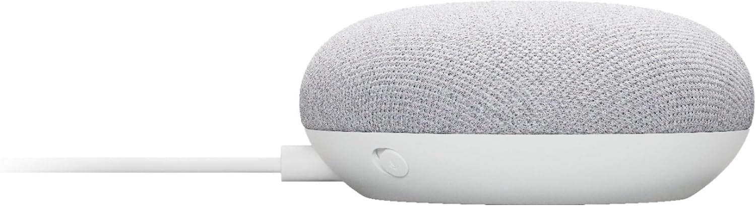 Google Nest Mini 1st Generation Bluetooth Speaker (International Version) with US Power Adapter (Chalk), Gray, GG1STAPG1