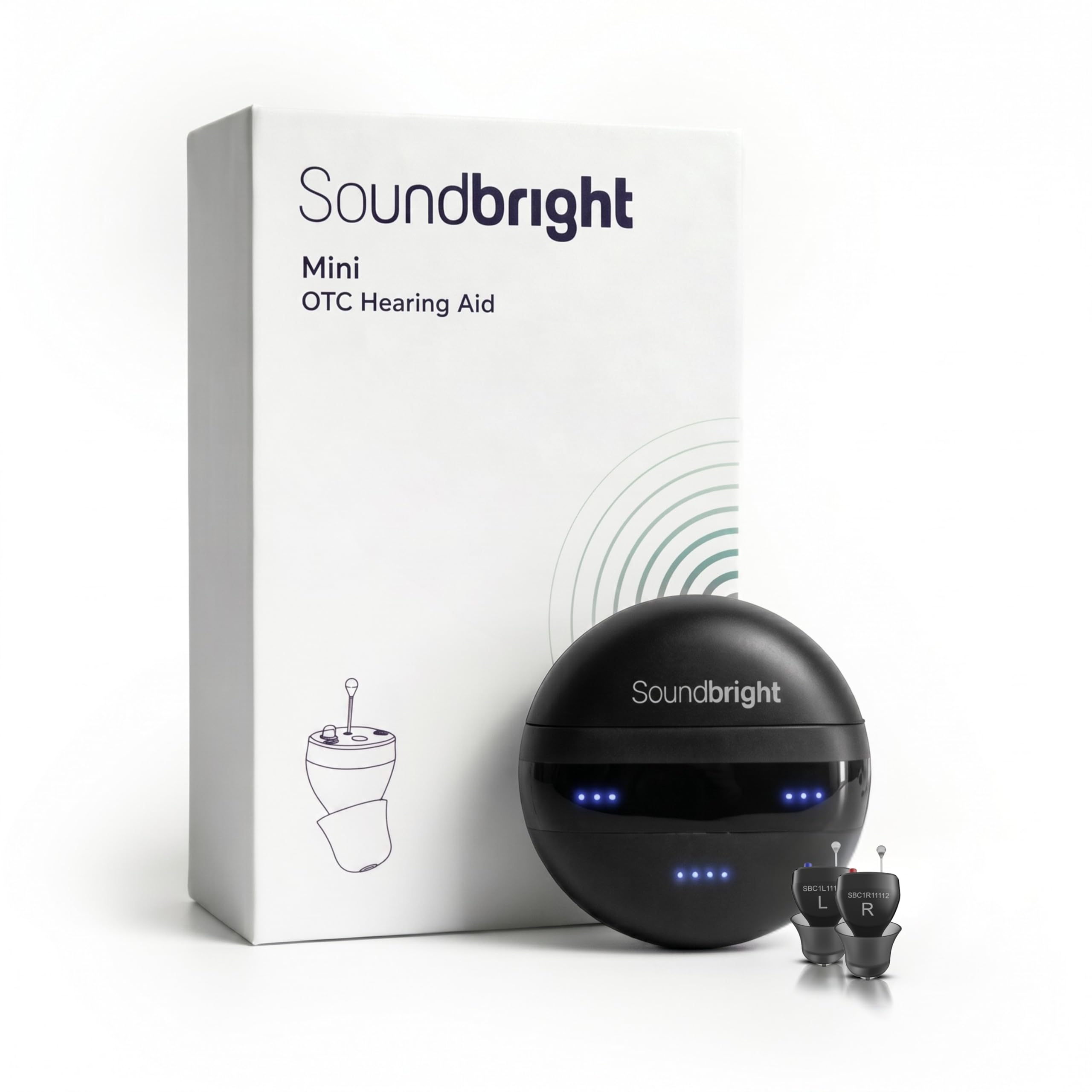 Discovery Bluetooth Over the Counter (OTC) Rechargeable Hearing Aids for Adults, Small Hearing Aids for Men/Women– 48H Battery, Phone Call/Music Compatible, Receiver in Canal (RIC) Style