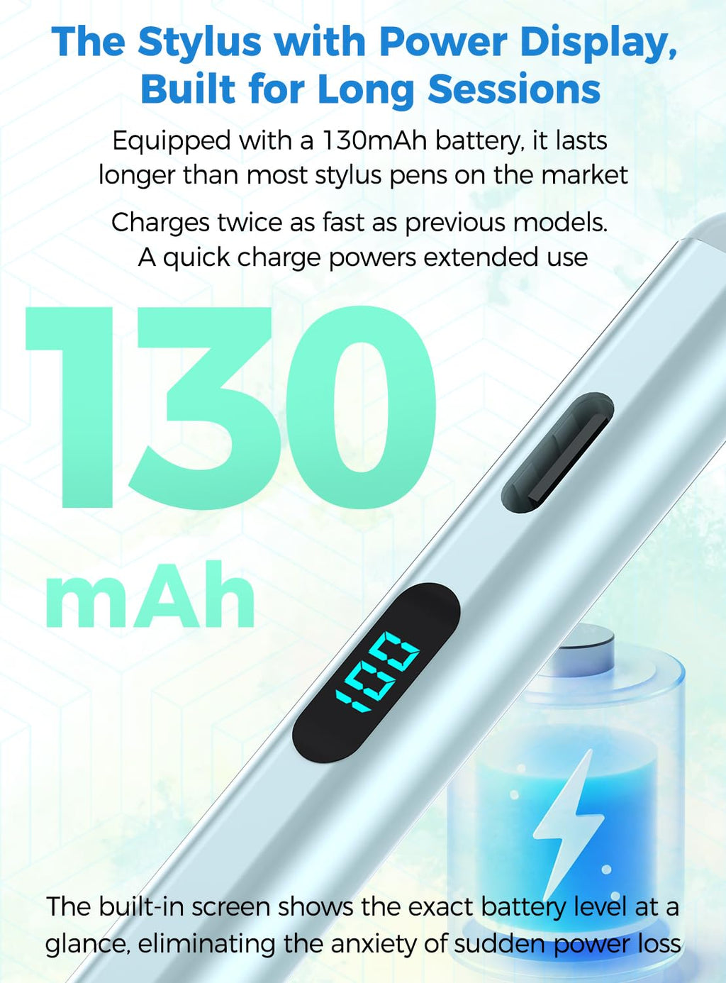 Stylus Pencil Magnétique pour iPad — Anti-Paume, Détection d'Inclinaison, Charge USB-C Rapide