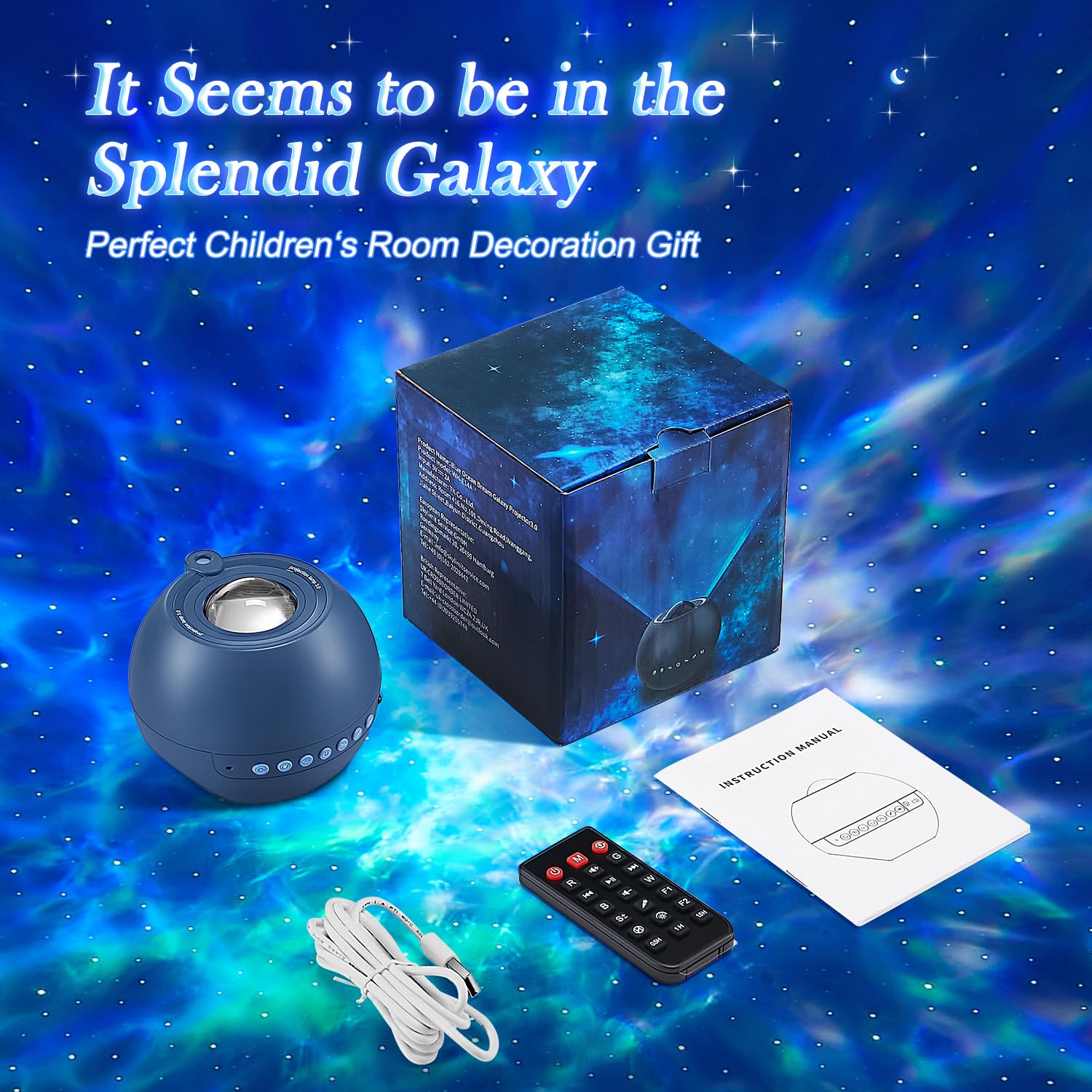 One Fire 360 Lights Galaxy Projector Star Projector Teen Girl Gifts Trendy Stuff Birthday Gifts Teen Boys Gift Ideas Women Gifts Lava Lamp 15 White Noise+ Bluetooth Room Decor Led Lights for Bedroom