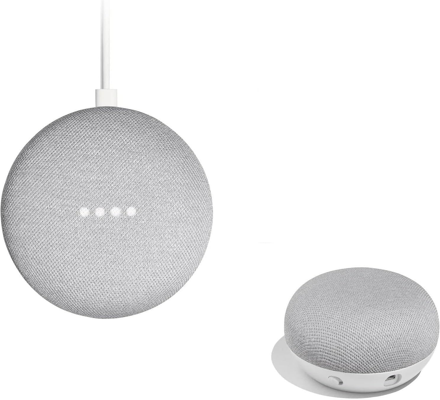Google Nest Mini 1st Generation Bluetooth Speaker (International Version) with US Power Adapter (Chalk), Gray, GG1STAPG1
