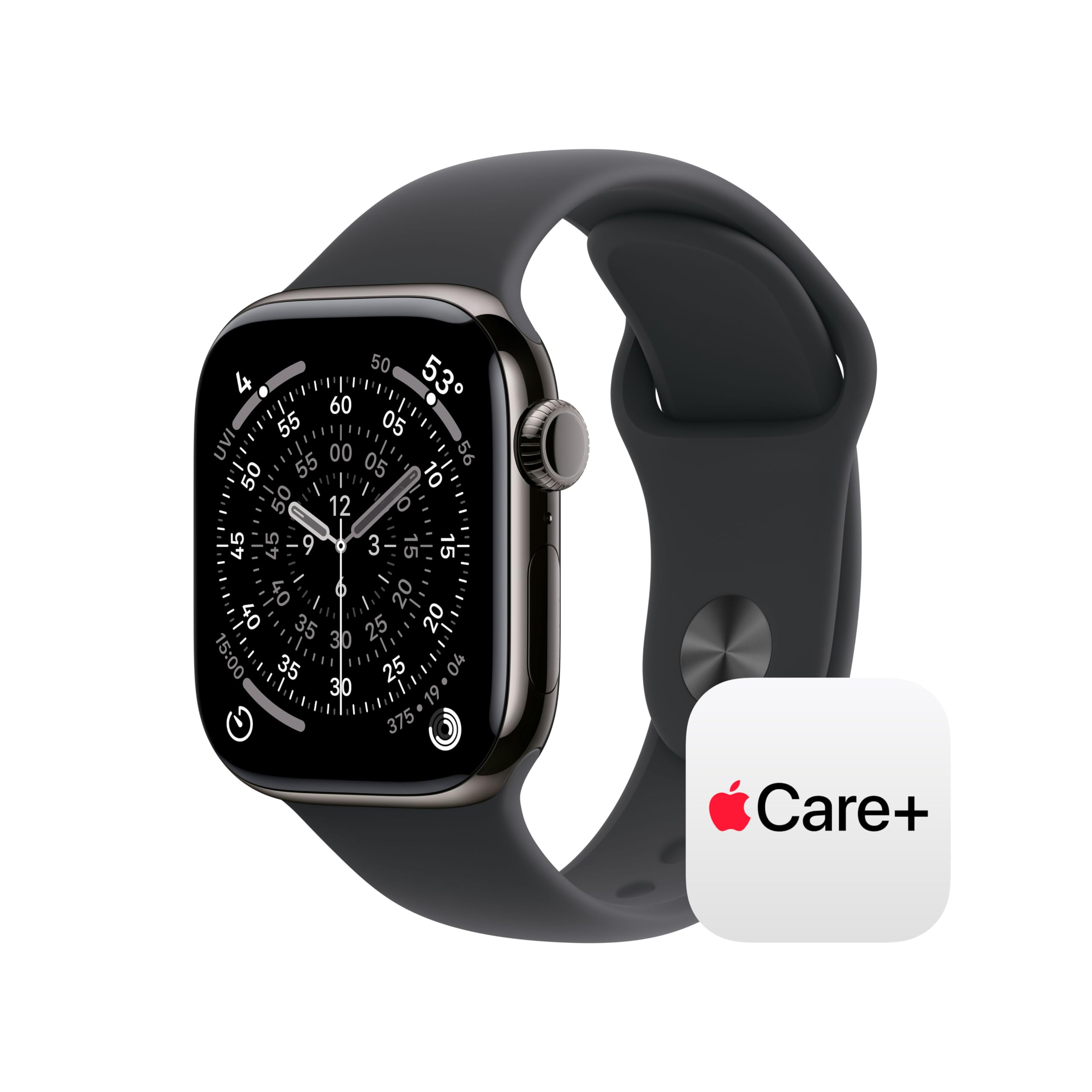 Apple Watch Series 11 [GPS 42mm] Smartwatch with Jet Black Aluminum Case with Black Sport Band - S/M. Sleep Score, Fitness Tracker, Health Monitoring, Always-On Display, Water Resistant
