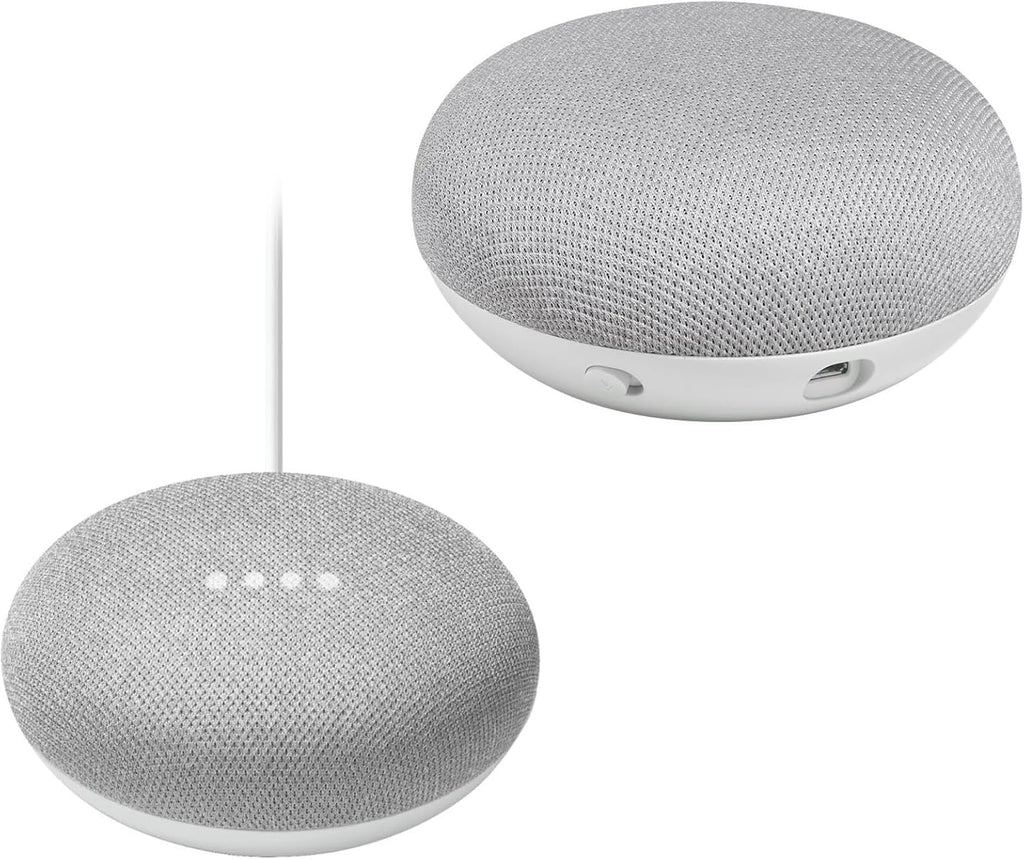 Google Nest Mini 1st Generation Bluetooth Speaker (International Version) with US Power Adapter (Chalk), Gray, GG1STAPG1