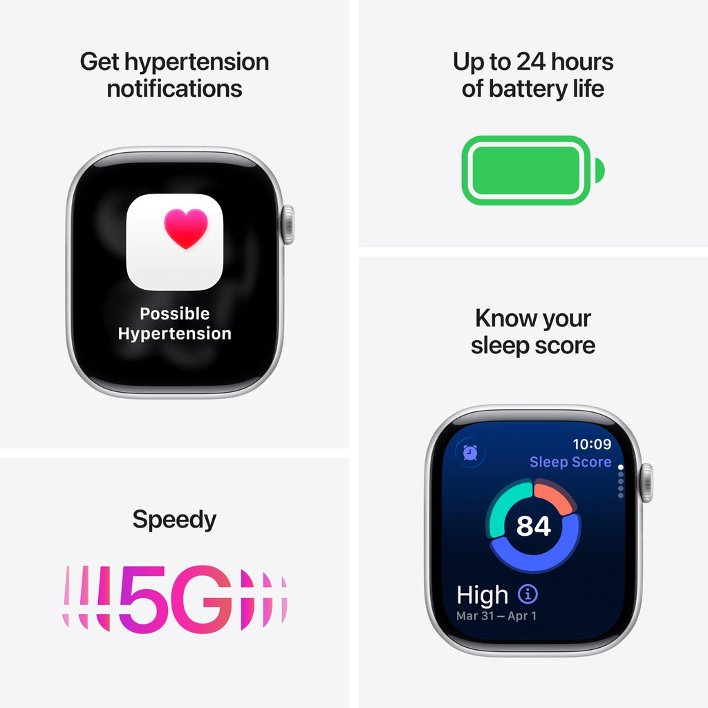Apple Watch Series 11 [GPS 42mm] Smartwatch with Jet Black Aluminum Case with Black Sport Band - S/M. Sleep Score, Fitness Tracker, Health Monitoring, Always-On Display, Water Resistant