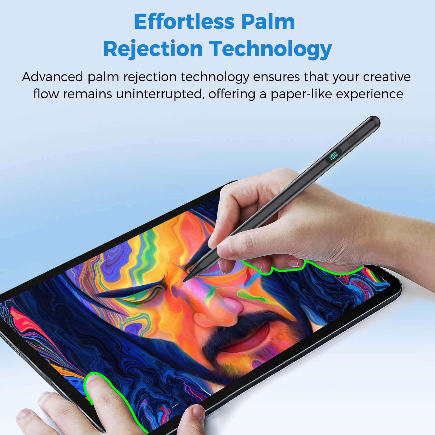 Stylus Pencil Magnétique pour iPad — Anti-Paume, Détection d'Inclinaison, Charge USB-C Rapide