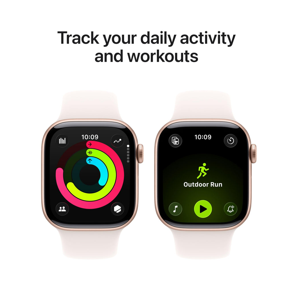 Apple Watch Series 11 [GPS 42mm] Smartwatch with Jet Black Aluminum Case with Black Sport Band - S/M. Sleep Score, Fitness Tracker, Health Monitoring, Always-On Display, Water Resistant