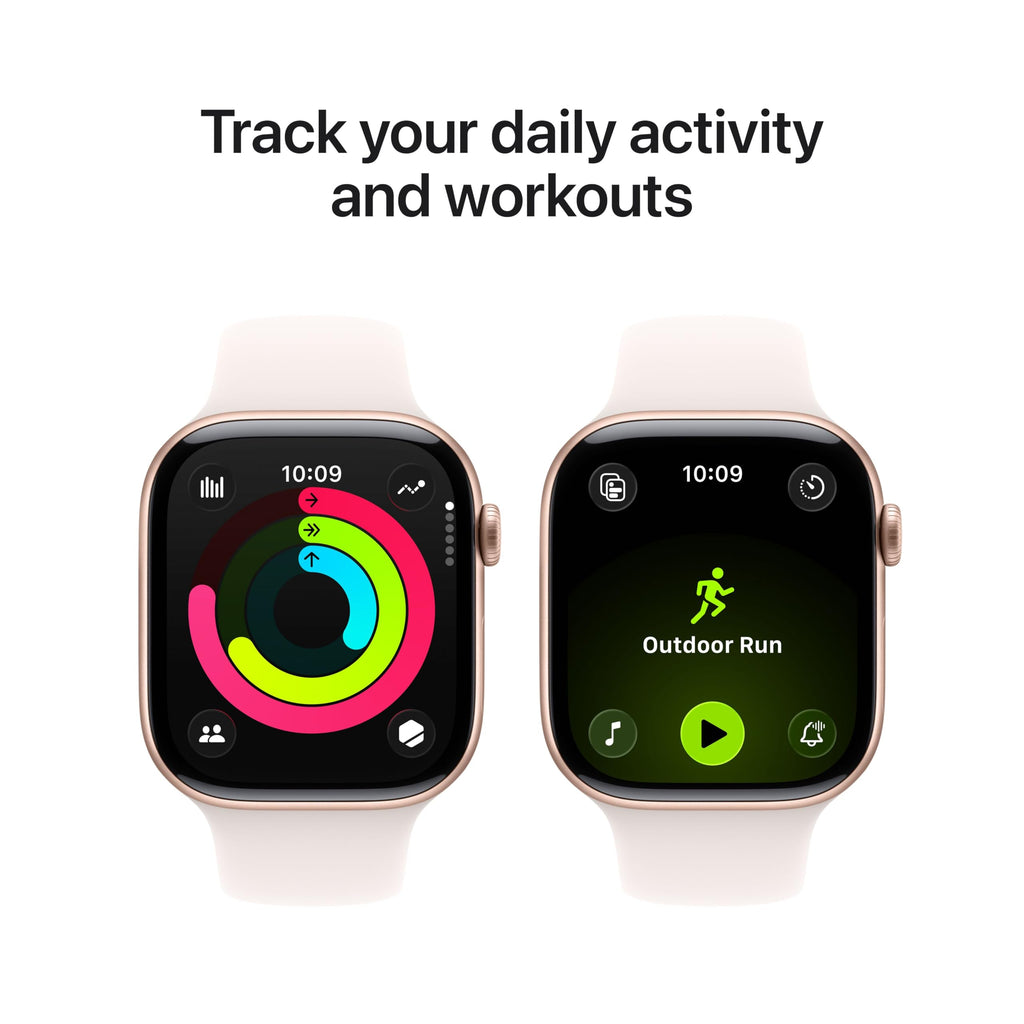 Apple Watch Series 11 [GPS 42mm] Smartwatch with Jet Black Aluminum Case with Black Sport Band - S/M. Sleep Score, Fitness Tracker, Health Monitoring, Always-On Display, Water Resistant
