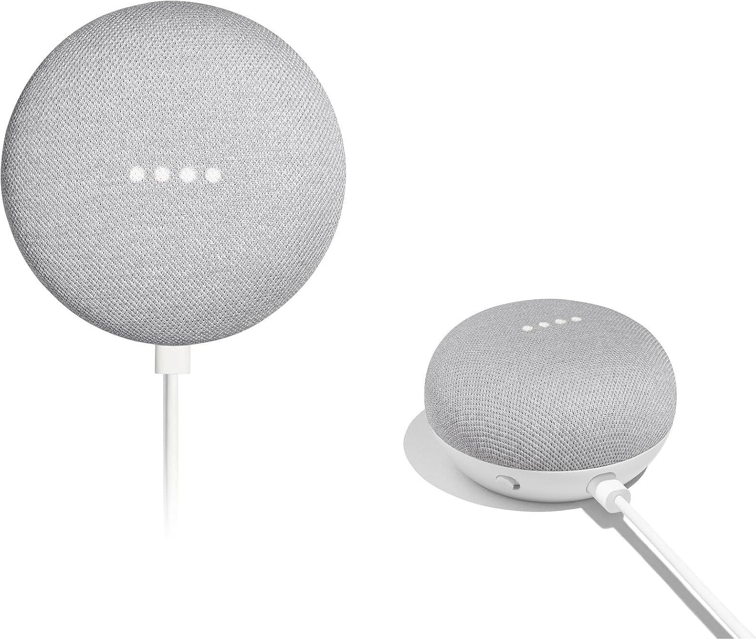 Google Nest Mini 1st Generation Bluetooth Speaker (International Version) with US Power Adapter (Chalk), Gray, GG1STAPG1
