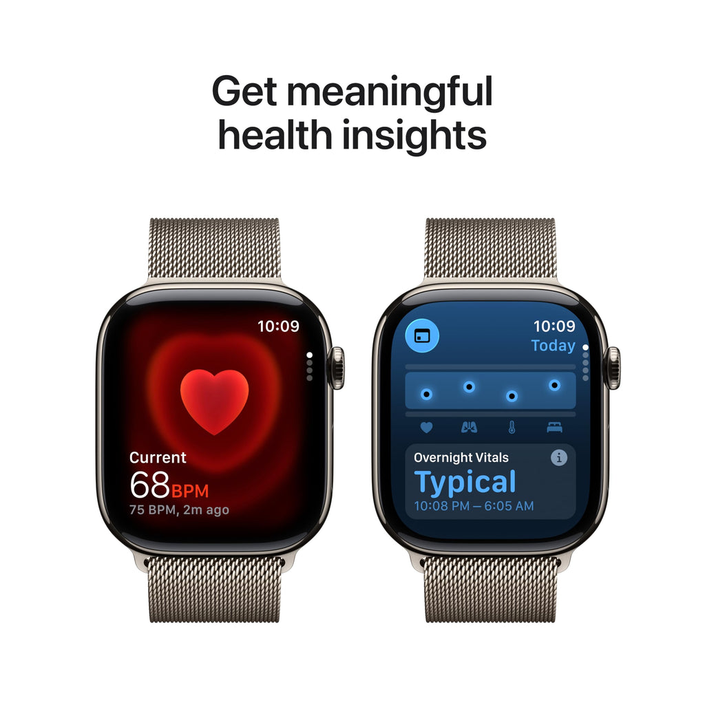 Apple Watch Series 11 [GPS 42mm] Smartwatch with Jet Black Aluminum Case with Black Sport Band - S/M. Sleep Score, Fitness Tracker, Health Monitoring, Always-On Display, Water Resistant