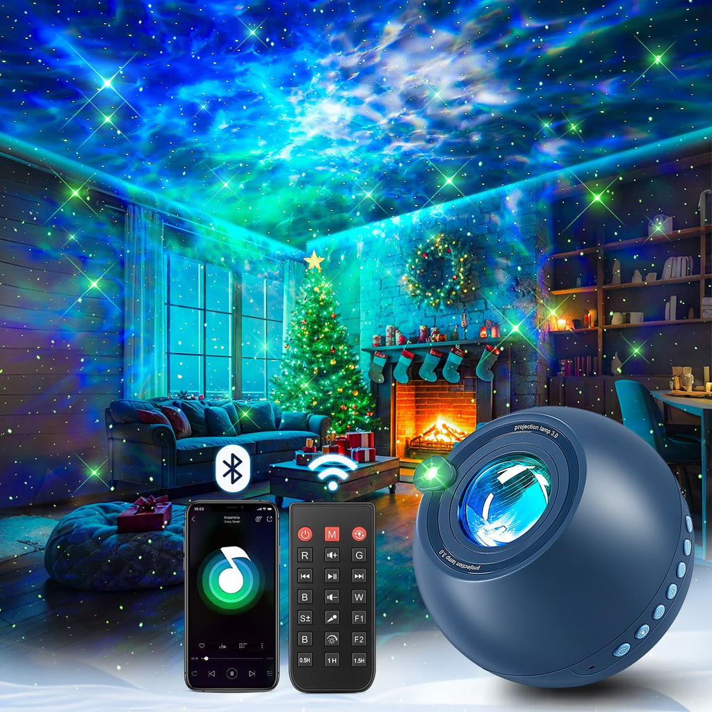 One Fire 360 Lights Galaxy Projector Star Projector Teen Girl Gifts Trendy Stuff Birthday Gifts Teen Boys Gift Ideas Women Gifts Lava Lamp 15 White Noise+ Bluetooth Room Decor Led Lights for Bedroom